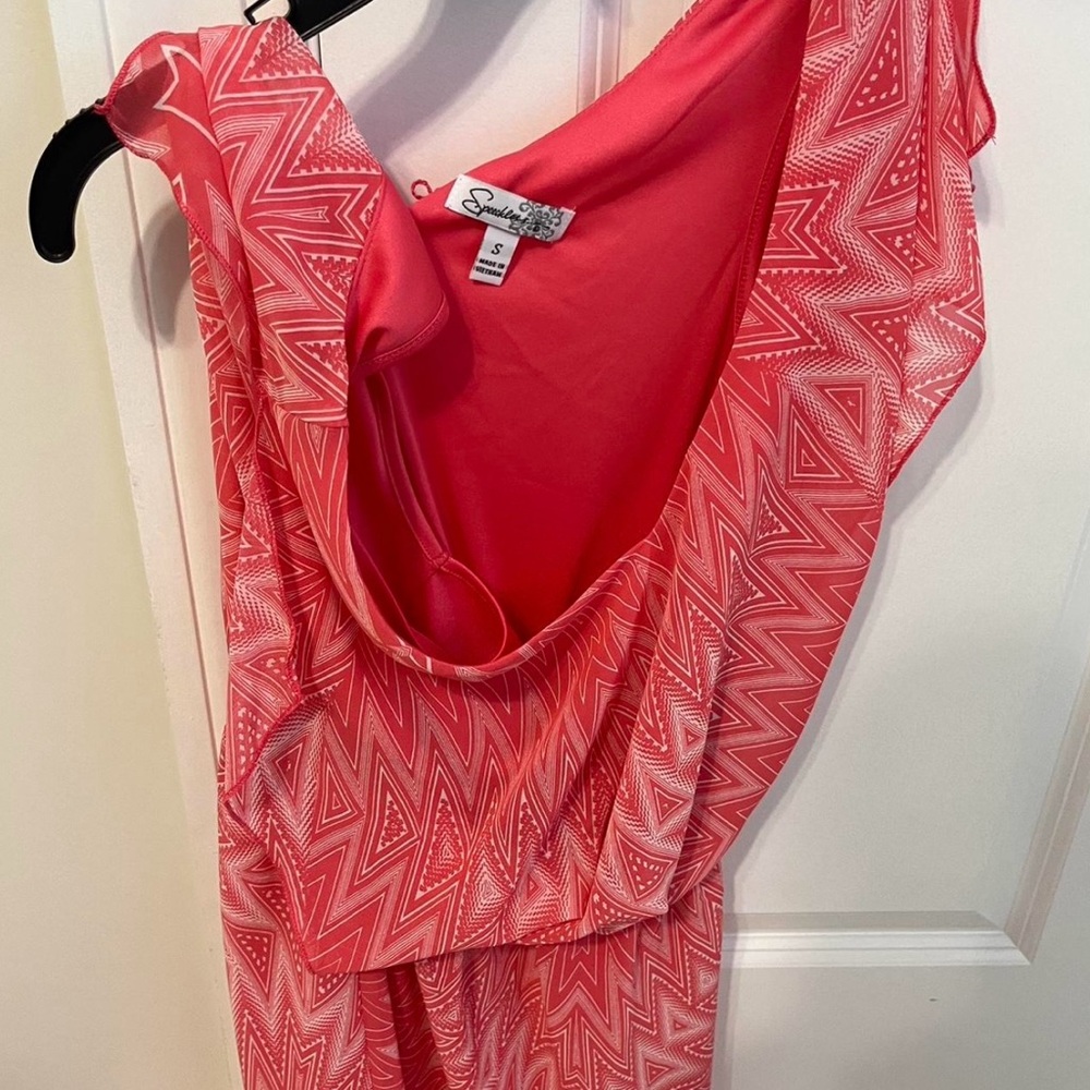 Pink and white dress